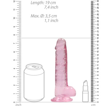 RealRock - Realistyczne dildo z jądrami 18 cm